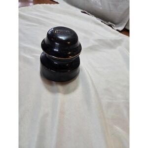 Vintage Thomas Dark Brown Porcelain Insulator Industrial Ceramic Collectible